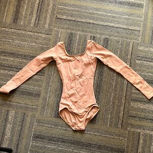 Kids Long Sleeve Peach One Piece